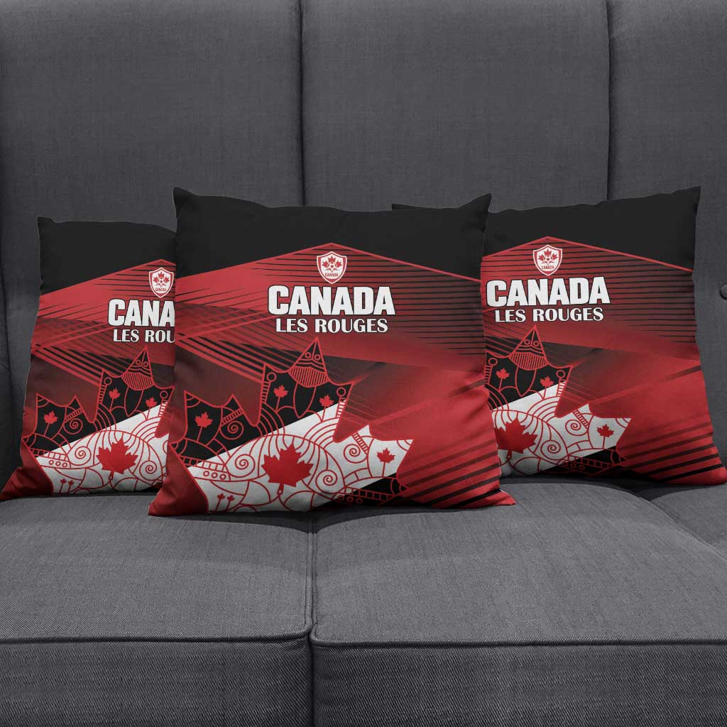 Canada Soccer Pillow Cover Les Rouges Maple Leaf - Wonder Print Shop