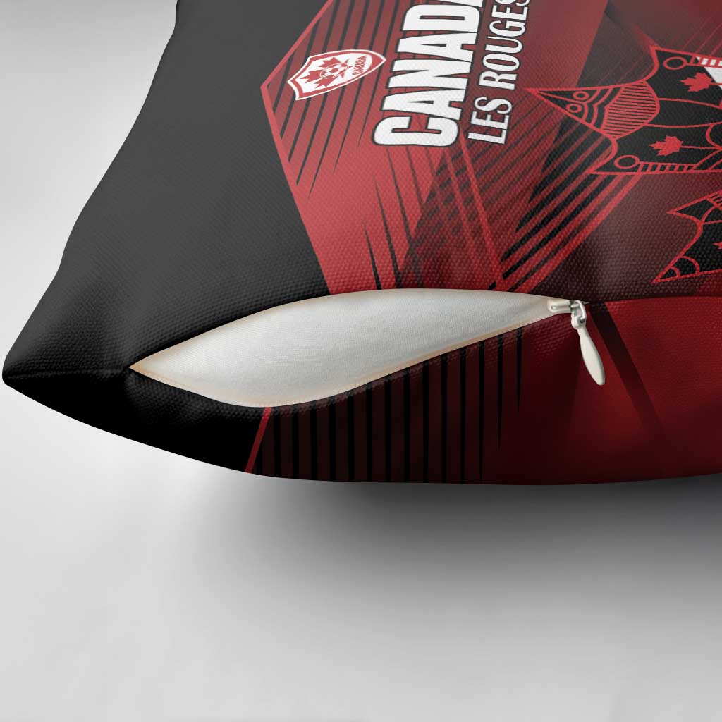 Canada Soccer Pillow Cover Les Rouges Maple Leaf - Wonder Print Shop