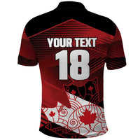 Custom Canada Soccer Polo Shirt Les Rouges Maple Leaf - Wonder Print Shop