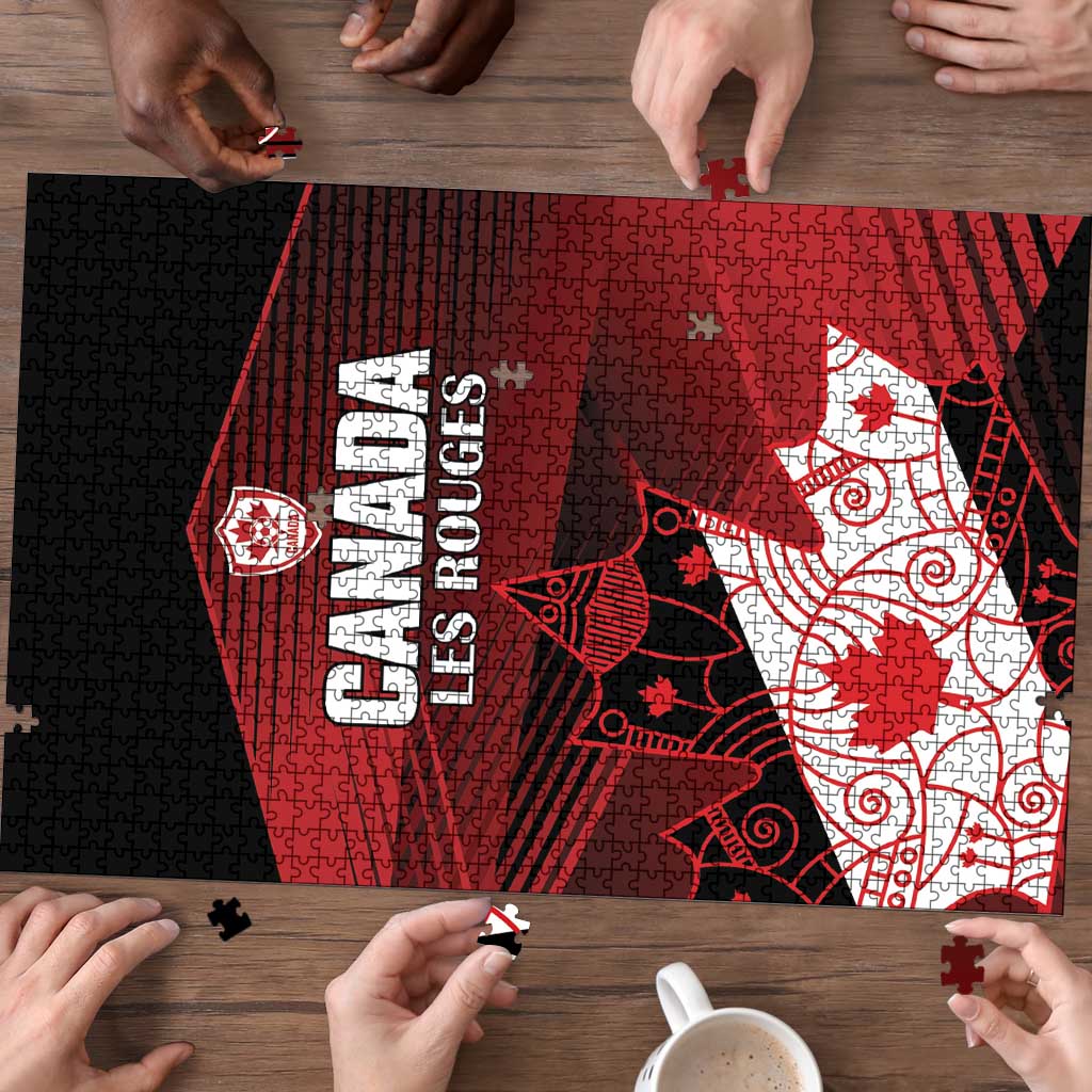 Canada Soccer Puzzle Les Rouges Maple Leaf - Wonder Print Shop