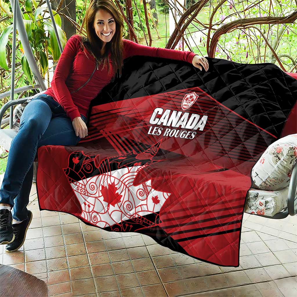 Canada Soccer Quilt Les Rouges Maple Leaf - Wonder Print Shop