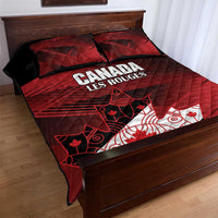 Canada Soccer Quilt Bed Set Les Rouges Maple Leaf - Wonder Print Shop