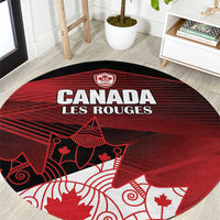 Canada Soccer Round Carpet Les Rouges Maple Leaf - Wonder Print Shop