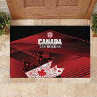 Canada Soccer Rubber Doormat Les Rouges Maple Leaf - Wonder Print Shop