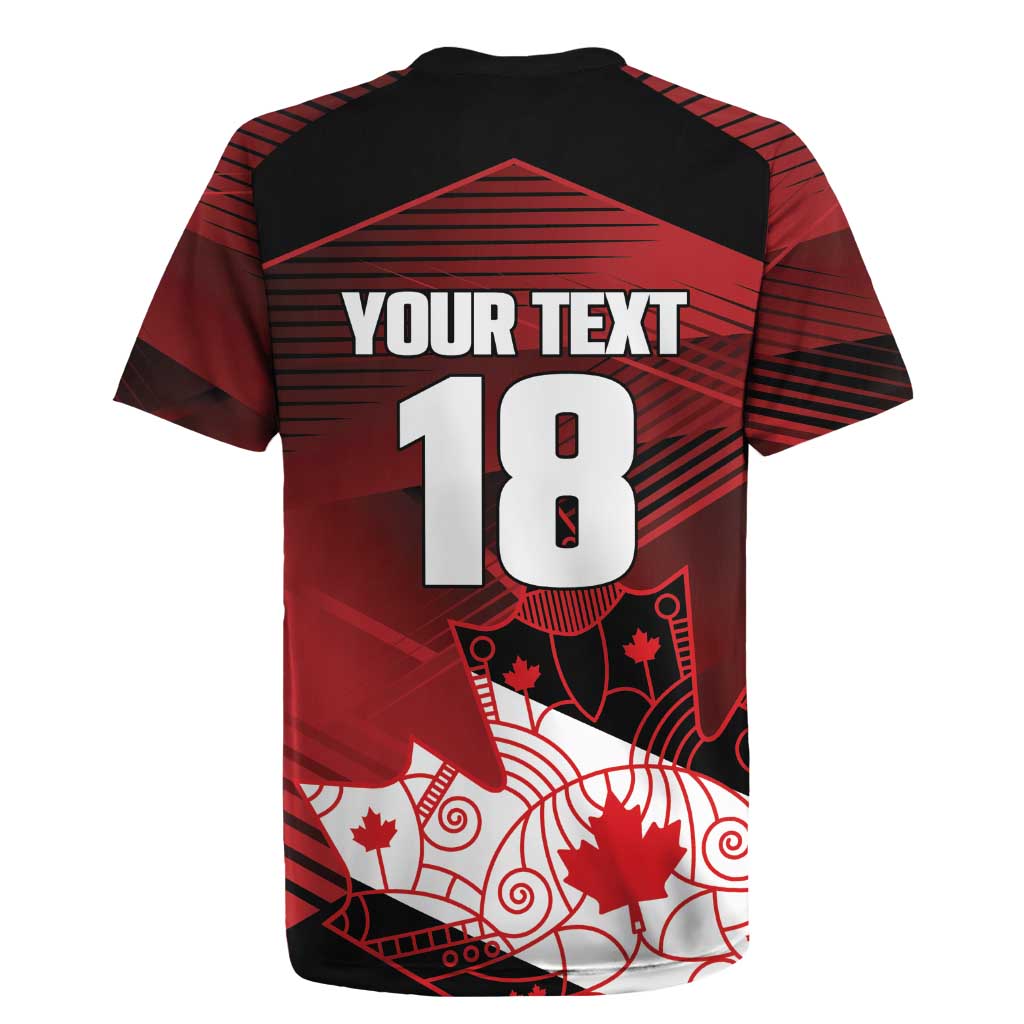 Custom Canada Soccer Rugby Jersey Les Rouges Maple Leaf - Wonder Print Shop