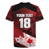 Custom Canada Soccer Rugby Jersey Les Rouges Maple Leaf - Wonder Print Shop
