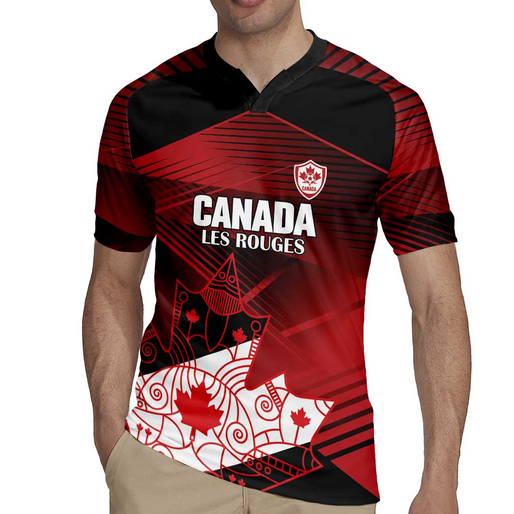 Custom Canada Soccer Rugby Jersey Les Rouges Maple Leaf - Wonder Print Shop