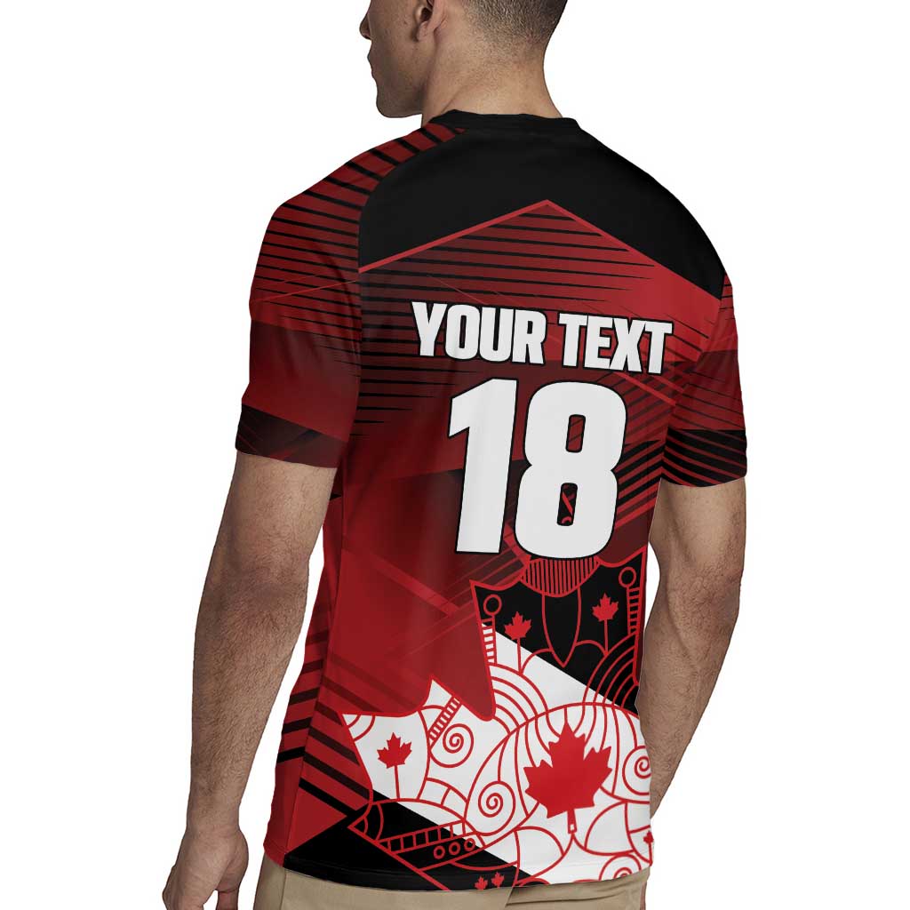 Custom Canada Soccer Rugby Jersey Les Rouges Maple Leaf - Wonder Print Shop