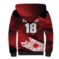 Custom Canada Soccer Sherpa Hoodie Les Rouges Maple Leaf - Wonder Print Shop