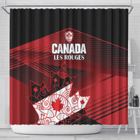 Canada Soccer Shower Curtain Les Rouges Maple Leaf - Wonder Print Shop