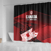 Canada Soccer Shower Curtain Les Rouges Maple Leaf - Wonder Print Shop