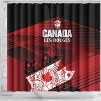 Canada Soccer Shower Curtain Les Rouges Maple Leaf - Wonder Print Shop
