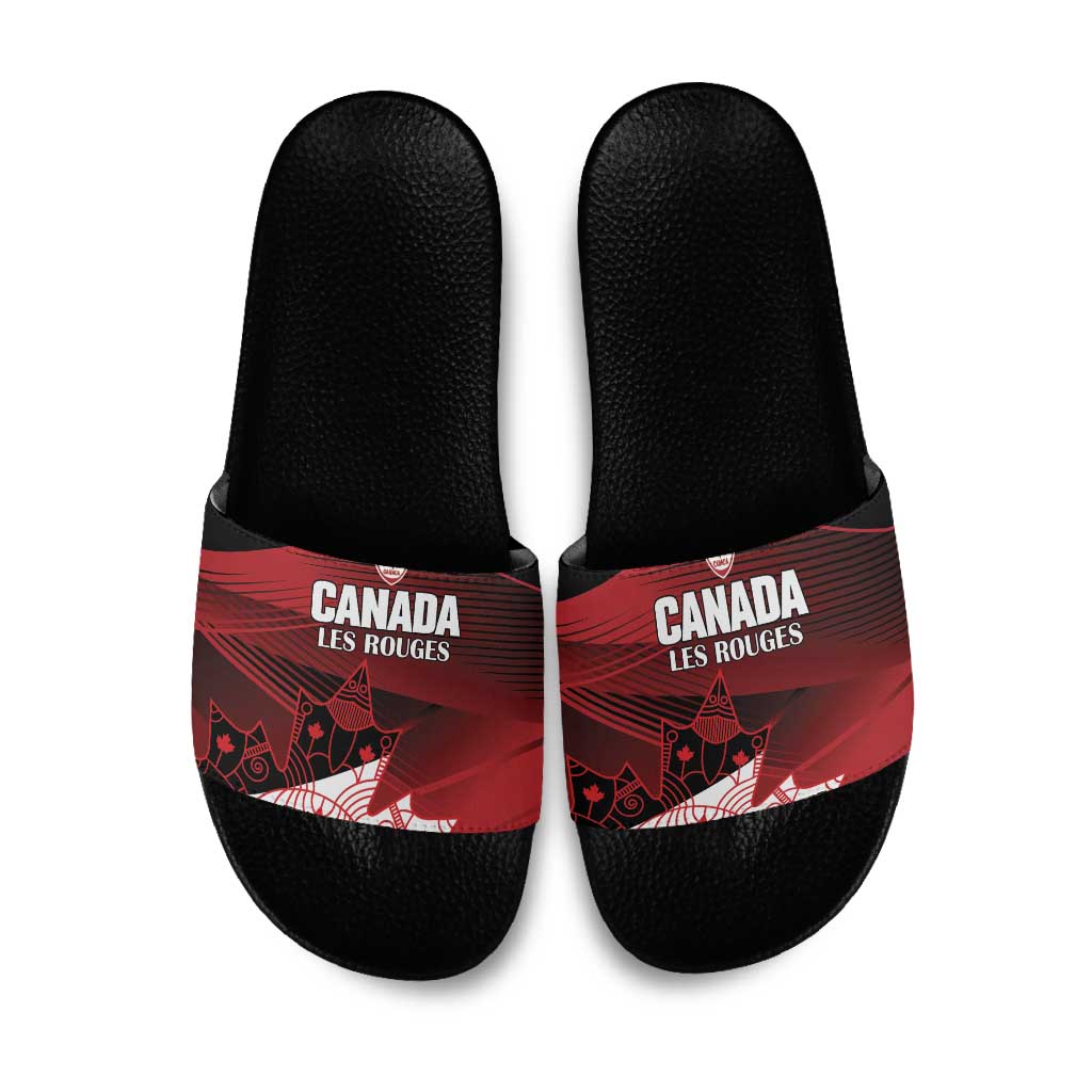 Canada Soccer Slide Sandals Les Rouges Maple Leaf - Wonder Print Shop