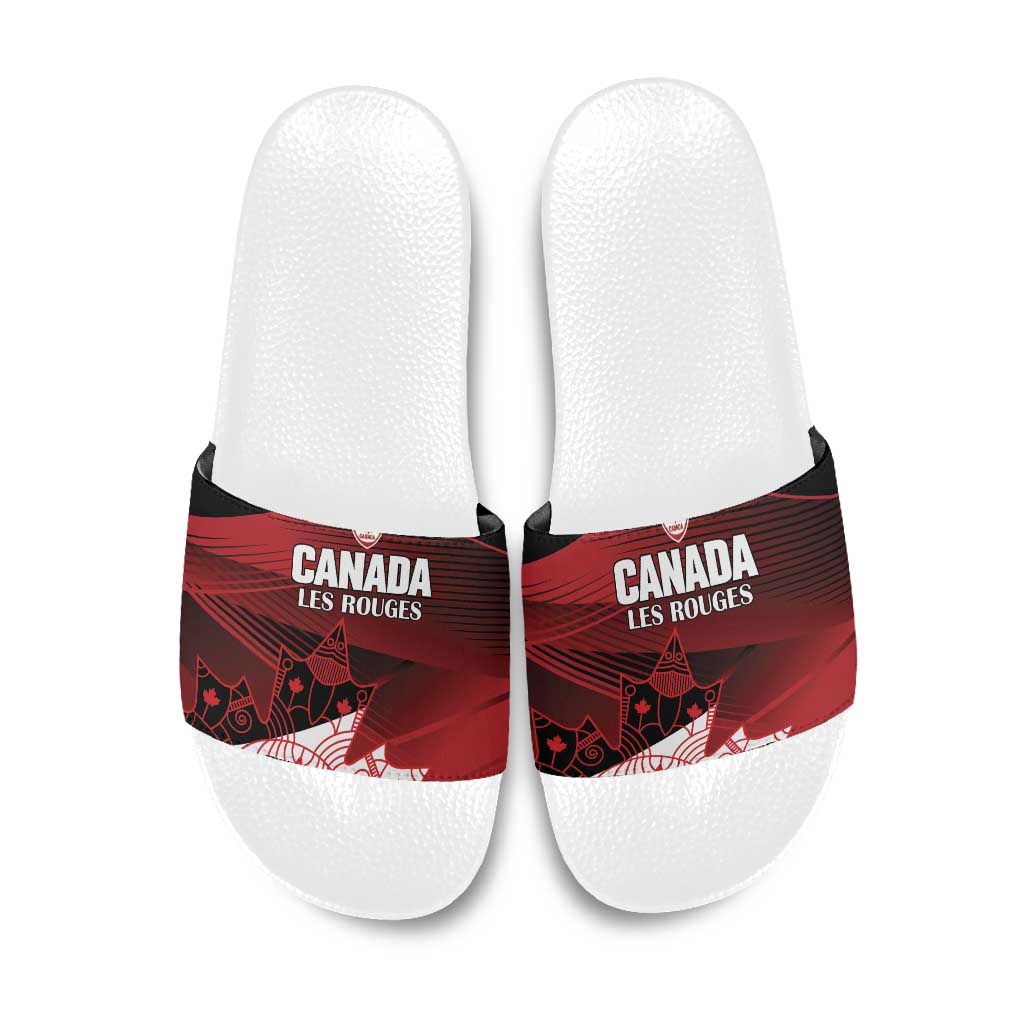 Canada Soccer Slide Sandals Les Rouges Maple Leaf - Wonder Print Shop