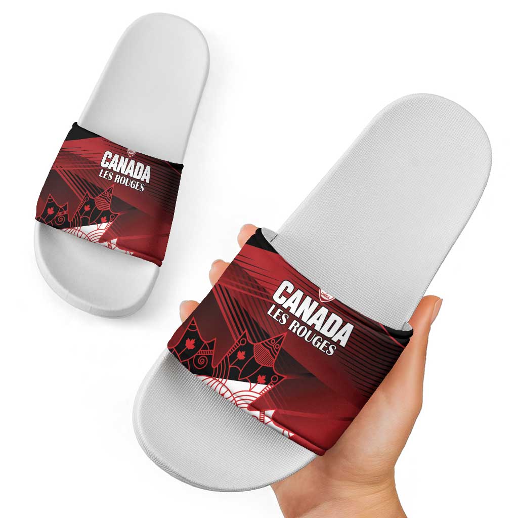 Canada Soccer Slide Sandals Les Rouges Maple Leaf - Wonder Print Shop