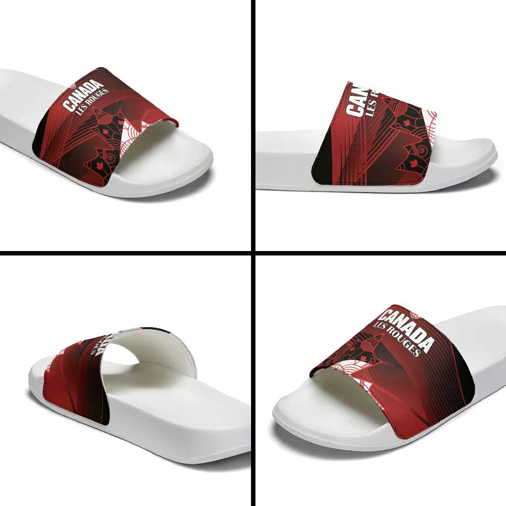 Canada Soccer Slide Sandals Les Rouges Maple Leaf - Wonder Print Shop