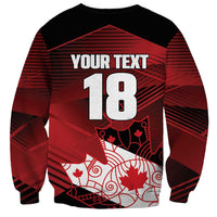 Custom Canada Soccer Sweatshirt Les Rouges Maple Leaf - Wonder Print Shop
