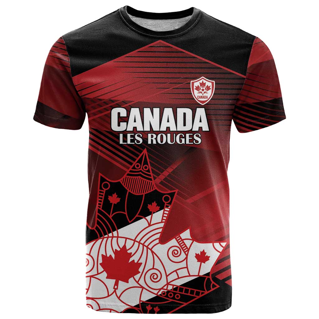 Custom Canada Soccer T Shirt Les Rouges Maple Leaf - Wonder Print Shop