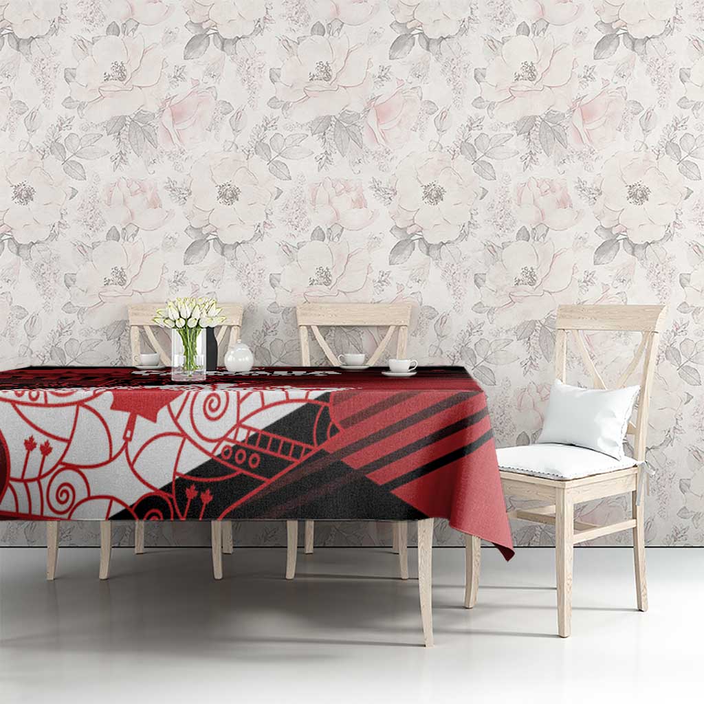 Canada Soccer Tablecloth Les Rouges Maple Leaf - Wonder Print Shop