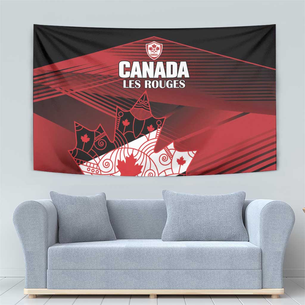 Canada Soccer Tapestry Les Rouges Maple Leaf - Wonder Print Shop