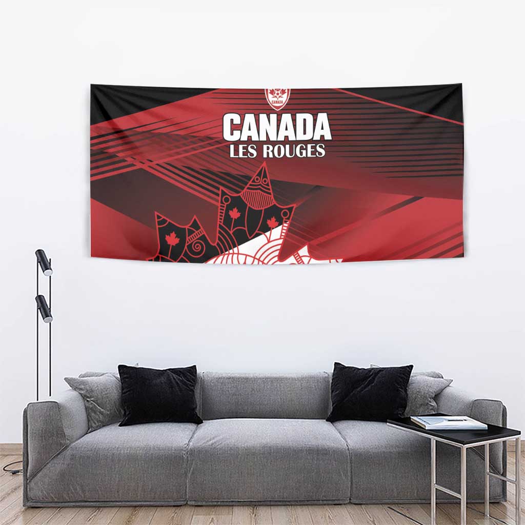 Canada Soccer Tapestry Les Rouges Maple Leaf - Wonder Print Shop