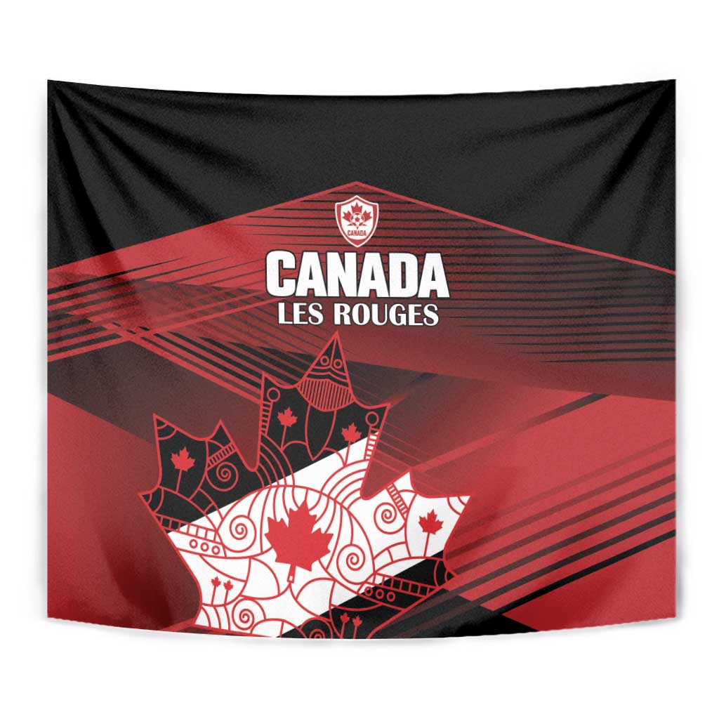 Canada Soccer Tapestry Les Rouges Maple Leaf - Wonder Print Shop