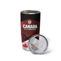 Custom Canada Soccer Tumbler Cup Les Rouges Maple Leaf - Wonder Print Shop