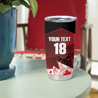 Custom Canada Soccer Tumbler Cup Les Rouges Maple Leaf - Wonder Print Shop