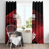 Canada Soccer Window Curtain Les Rouges Maple Leaf - Wonder Print Shop