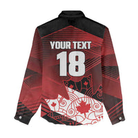 Custom Canada Soccer Women Casual Shirt Les Rouges Maple Leaf - Wonder Print Shop
