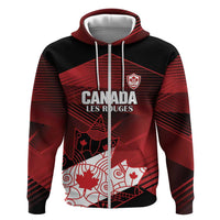 Custom Canada Soccer Zip Hoodie Les Rouges Maple Leaf - Wonder Print Shop