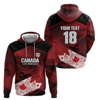 Custom Canada Soccer Zip Hoodie Les Rouges Maple Leaf - Wonder Print Shop