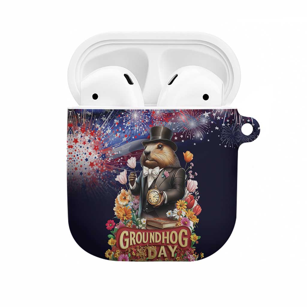 Groundhog Day Gentleman AirPods Case Same Day Again - Wonder Print Shop