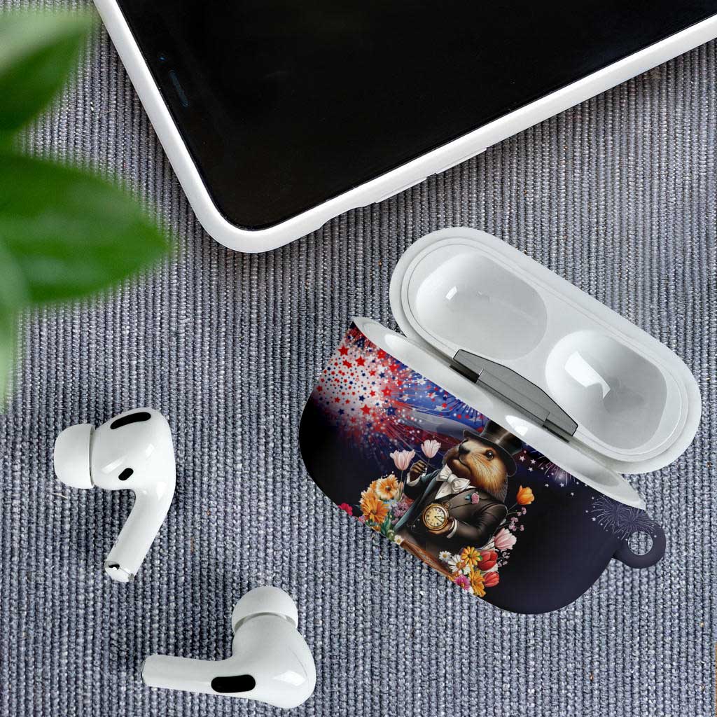 Groundhog Day Gentleman AirPods Case Same Day Again - Wonder Print Shop