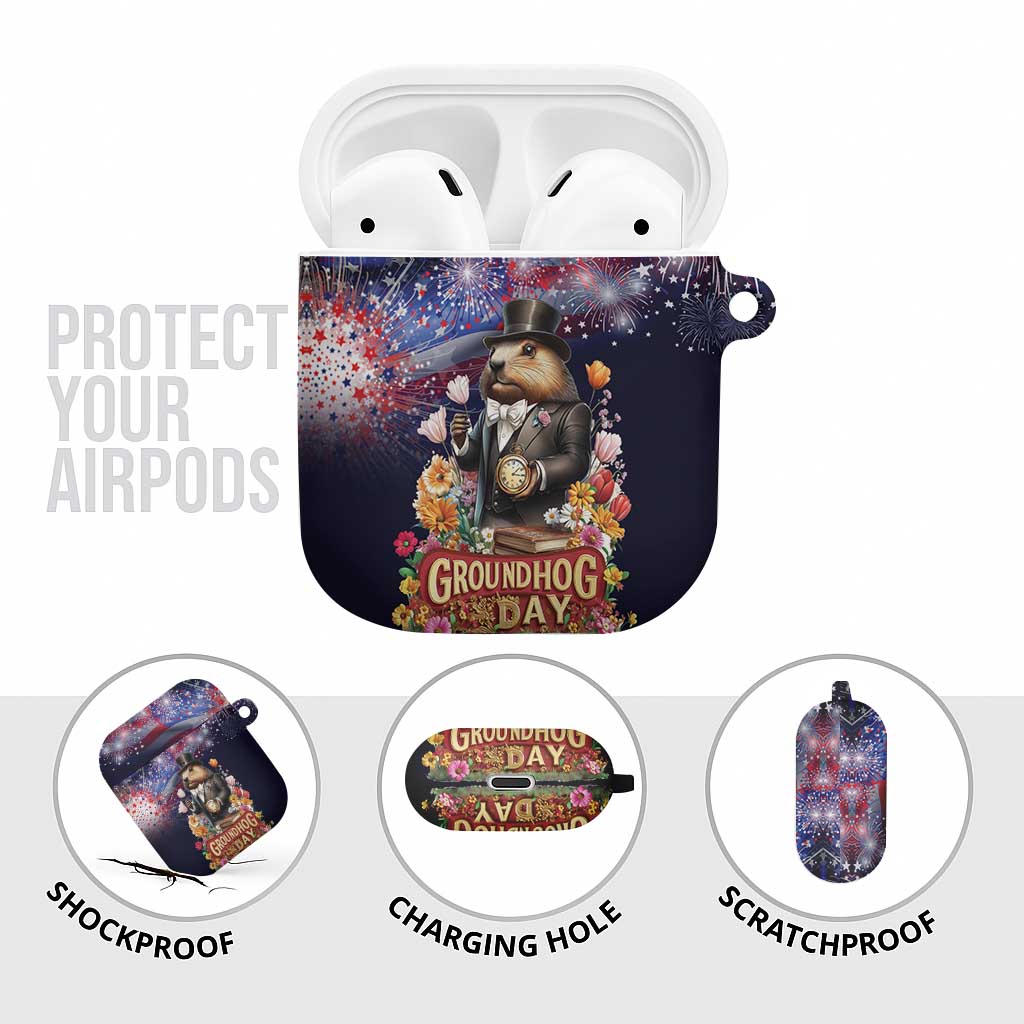 Groundhog Day Gentleman AirPods Case Same Day Again - Wonder Print Shop