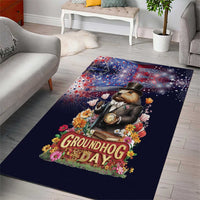 Groundhog Day Gentleman Area Rug Same Day Again - Wonder Print Shop