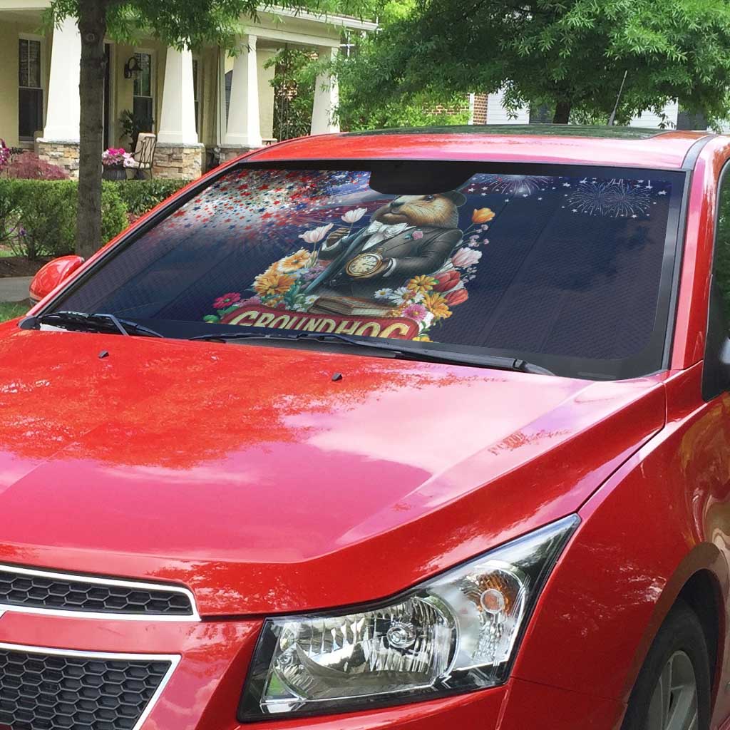 Groundhog Day Gentleman Auto Sun Shade Same Day Again - Wonder Print Shop
