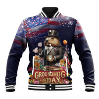 Groundhog Day Gentleman Baseball Jacket Same Day Again - Wonder Print Shop