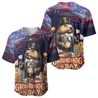Groundhog Day Gentleman Baseball Jersey Same Day Again - Wonder Print Shop