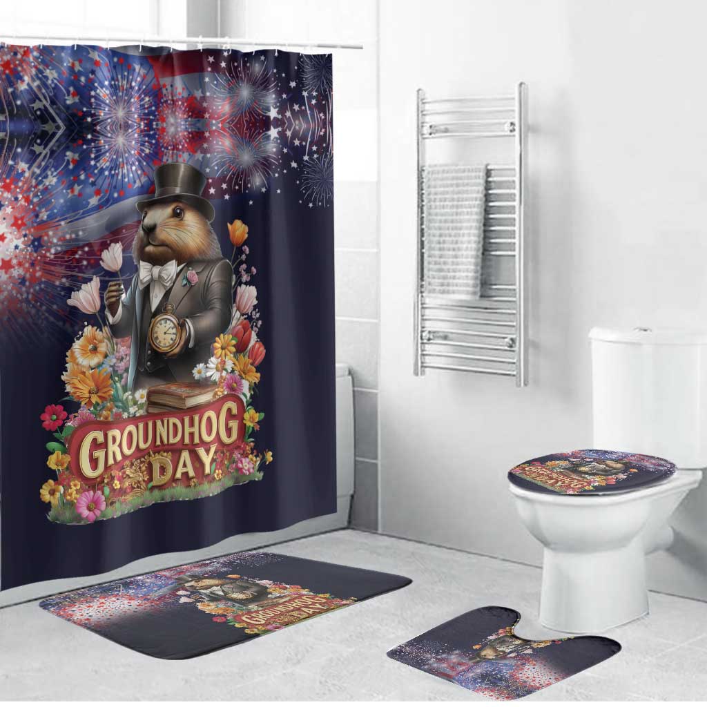 Groundhog Day Gentleman Bathroom Set Same Day Again - Wonder Print Shop
