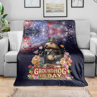 Groundhog Day Gentleman Blanket Same Day Again - Wonder Print Shop