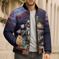 Groundhog Day Gentleman Bomber Puffer Jacket Same Day Again - Wonder Print Shop