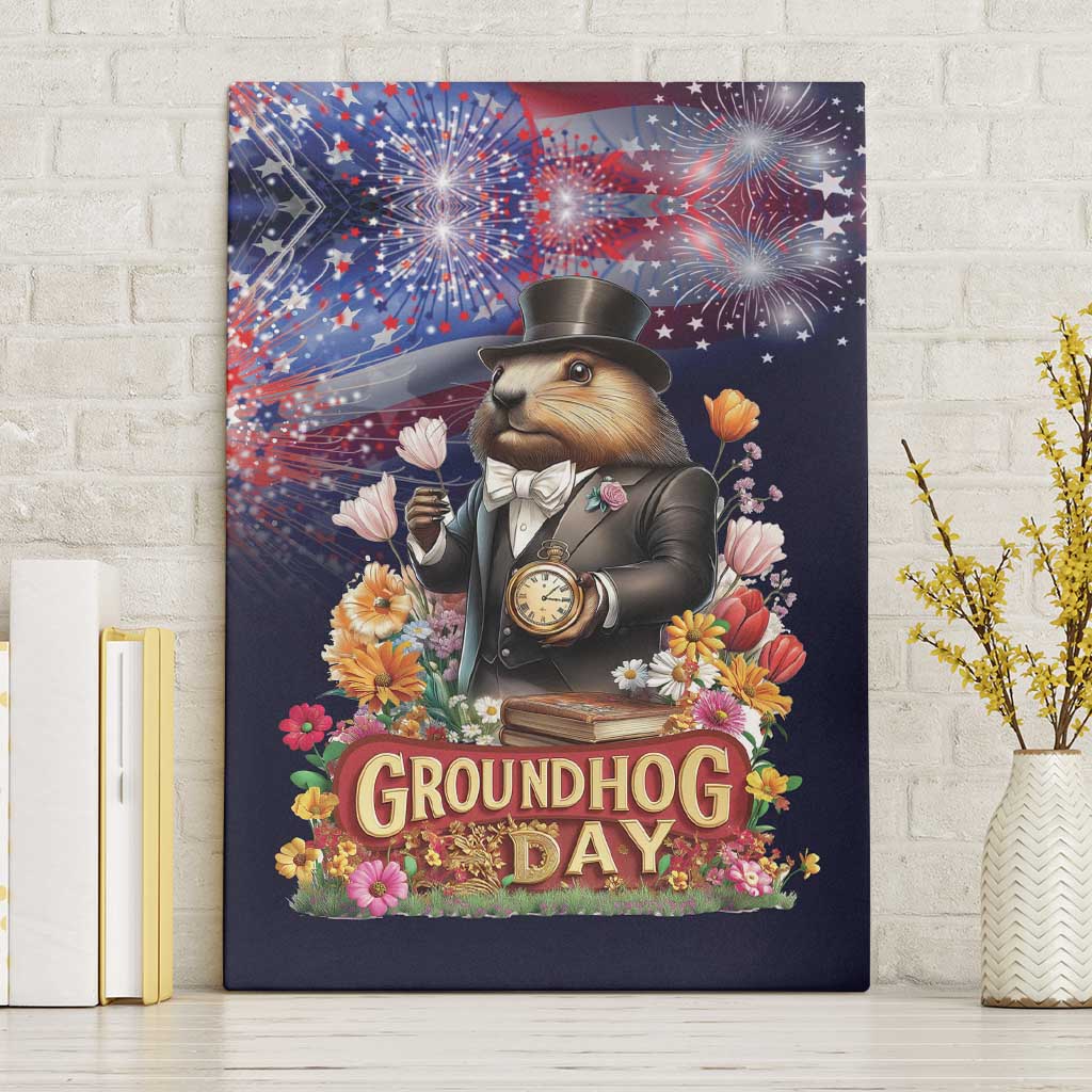 Groundhog Day Gentleman Canvas Wall Art Same Day Again - Wonder Print Shop