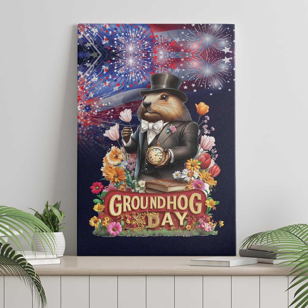 Groundhog Day Gentleman Canvas Wall Art Same Day Again - Wonder Print Shop
