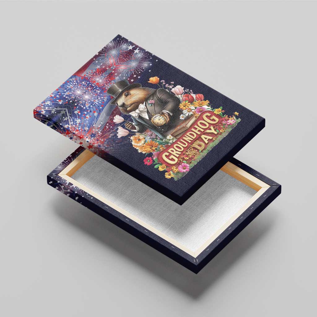 Groundhog Day Gentleman Canvas Wall Art Same Day Again - Wonder Print Shop