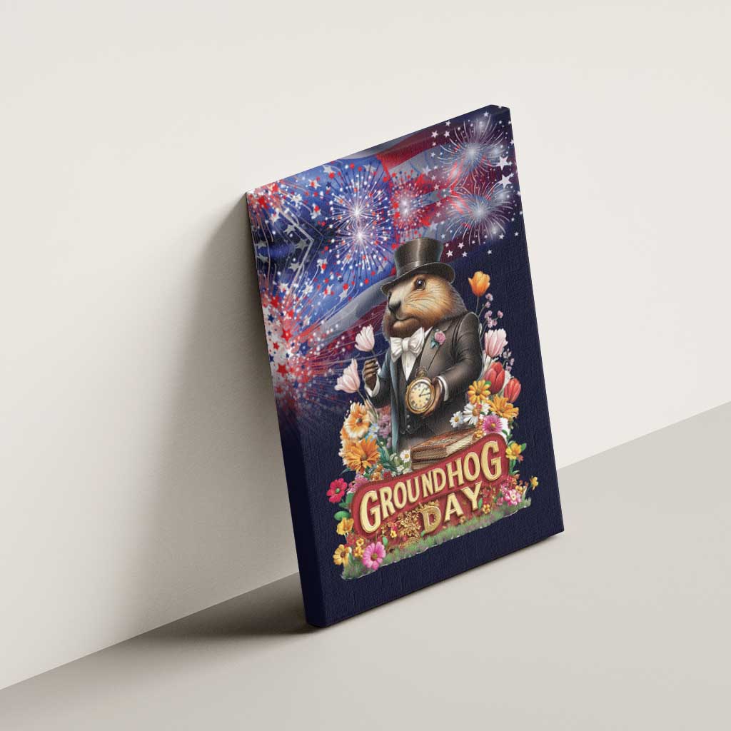 Groundhog Day Gentleman Canvas Wall Art Same Day Again - Wonder Print Shop