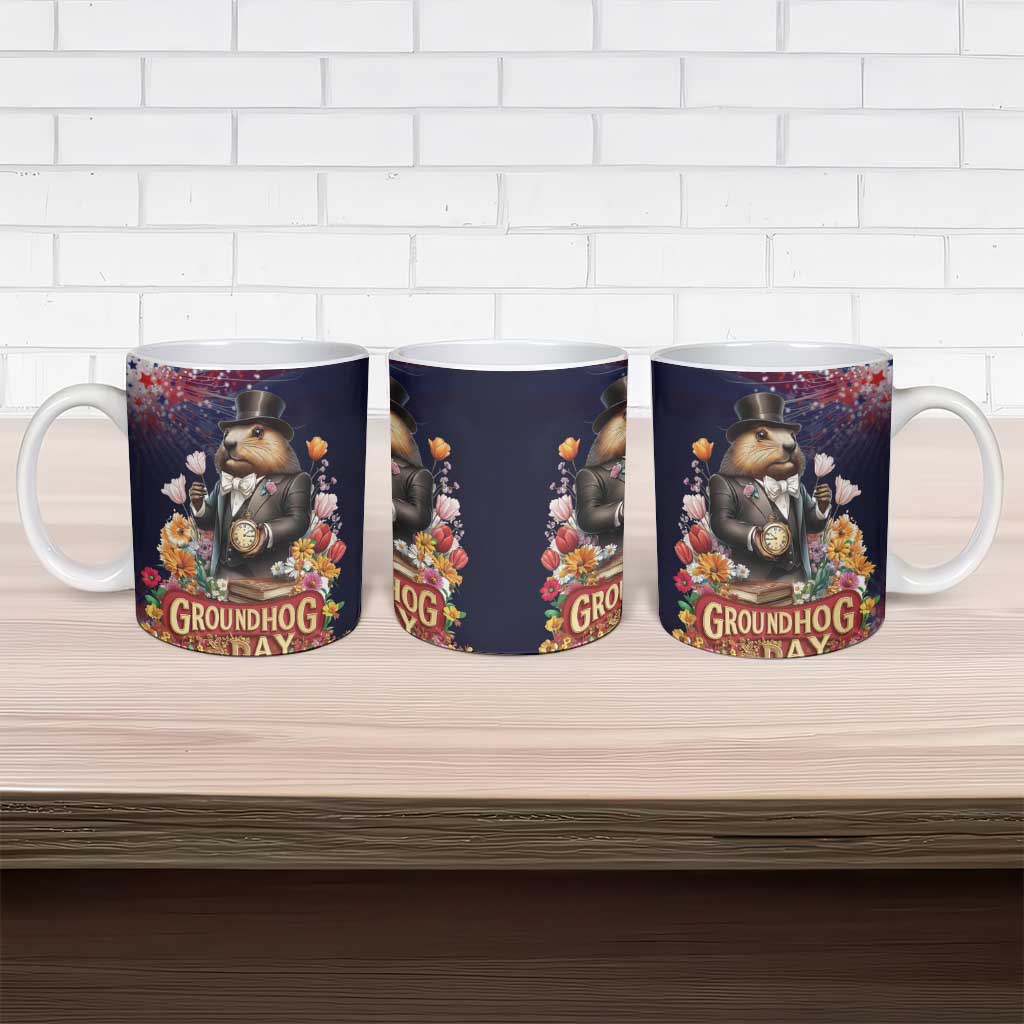 Groundhog Day Gentleman Ceramic Mug Same Day Again - Wonder Print Shop