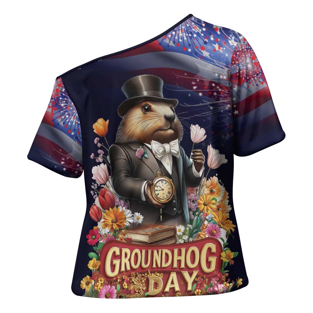 Groundhog Day Gentleman Cross Shoulder Shirt Same Day Again - Wonder Print Shop
