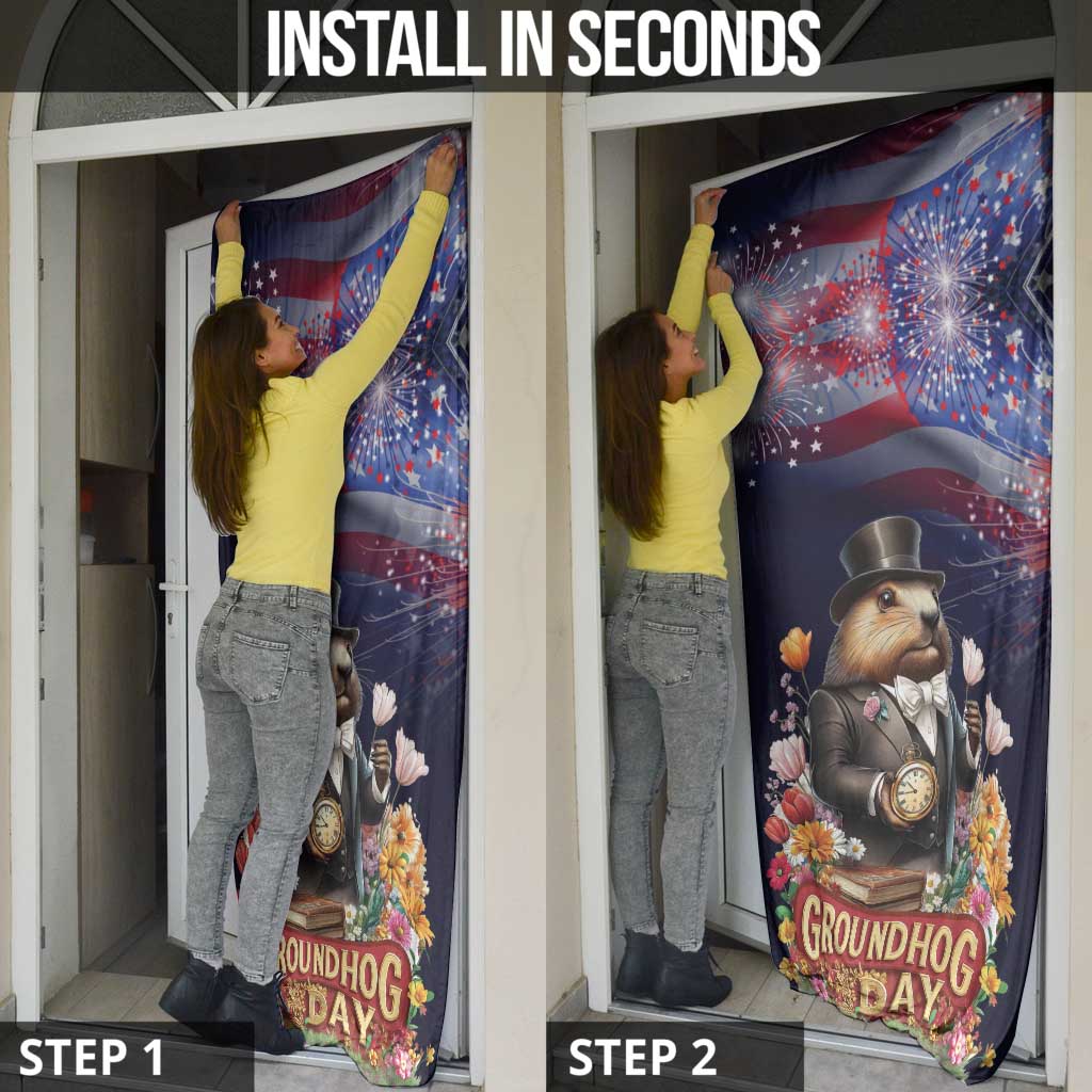 Groundhog Day Gentleman Door Cover Same Day Again - Wonder Print Shop