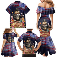 Groundhog Day Gentleman Family Matching Mermaid Dress and Hawaiian Shirt Same Day Again - Wonder Print Shop